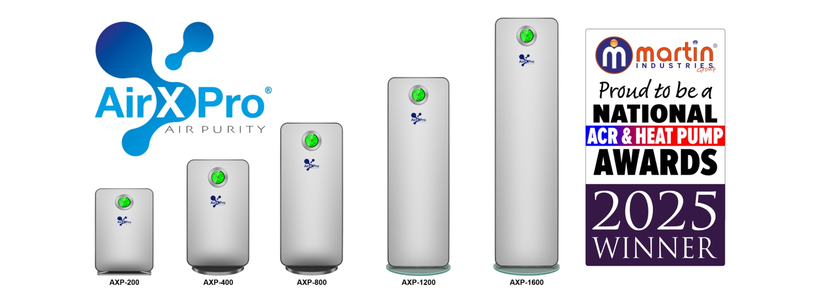 Air X Pro Award Winning Air Purifiers National ACR & Heat Pump Awards 2025 Winner