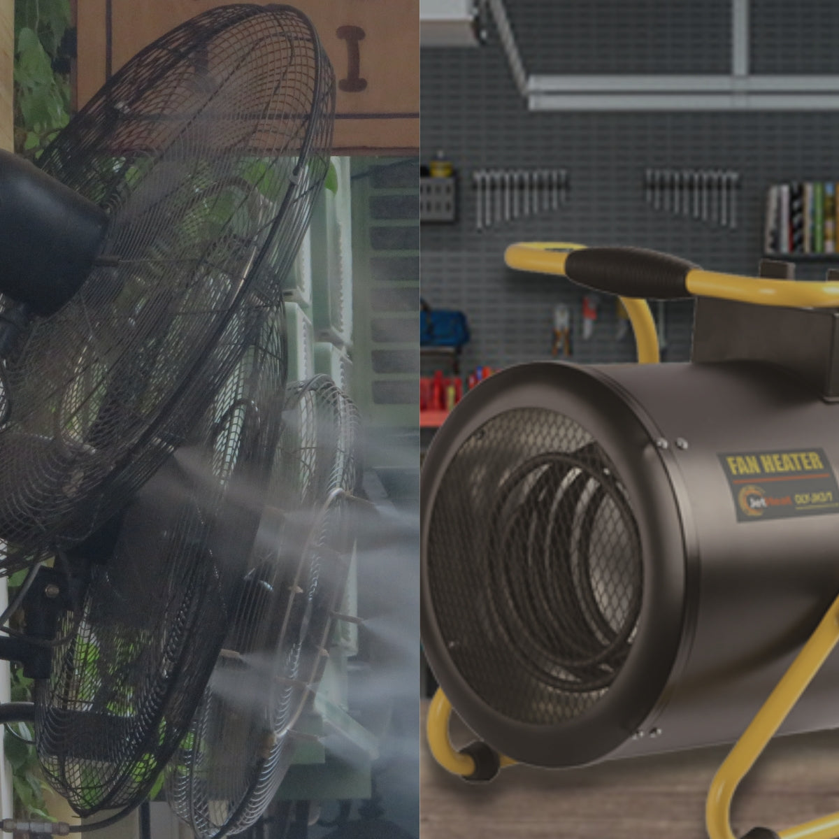 Industrial Misting Fans & Fan Heaters